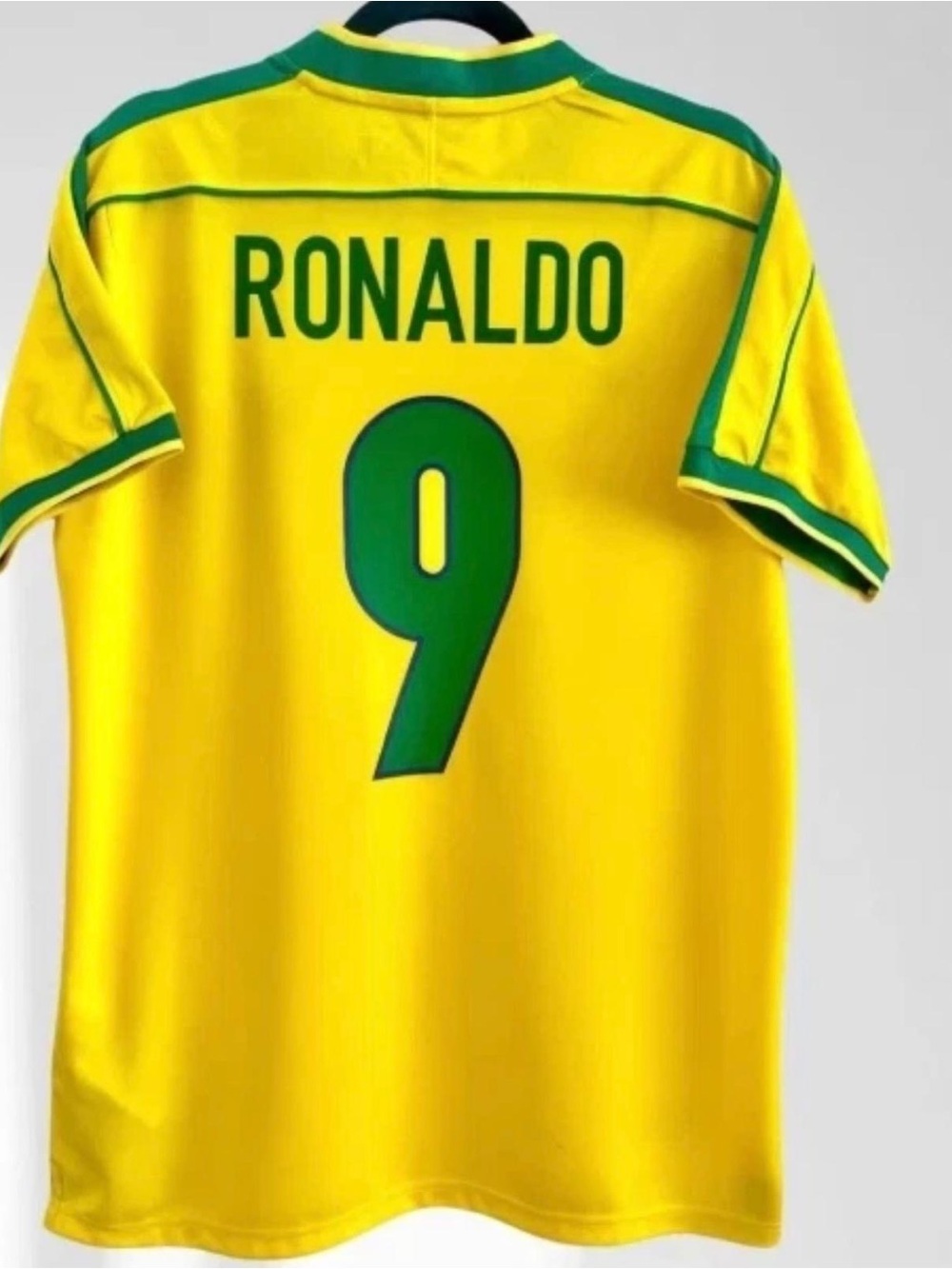 New Brazil Ronaldo Soccer Jersey 1998 World Cup - Picture 4 of 4